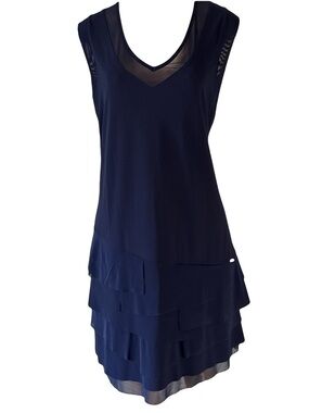 MC Planet by Innate Edna-88 navy blue v neck dress 2
